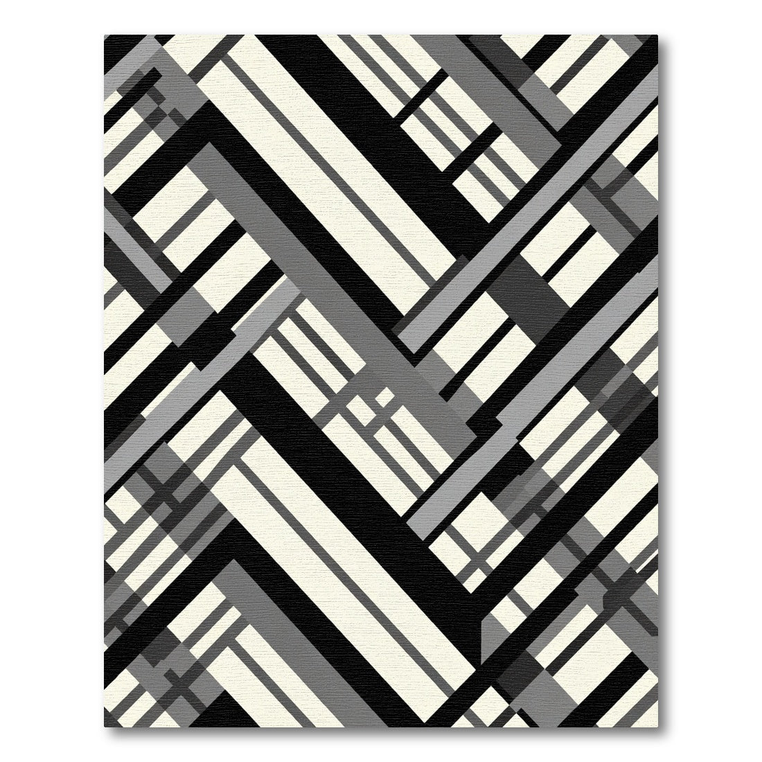 Monochromatic Intersecting Stripe Composition Rug
