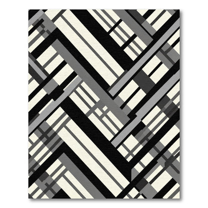 Monochromatic Intersecting Stripe Composition Rug