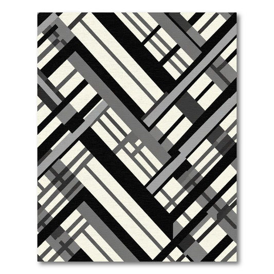 Monochromatic Intersecting Stripe Composition Rug