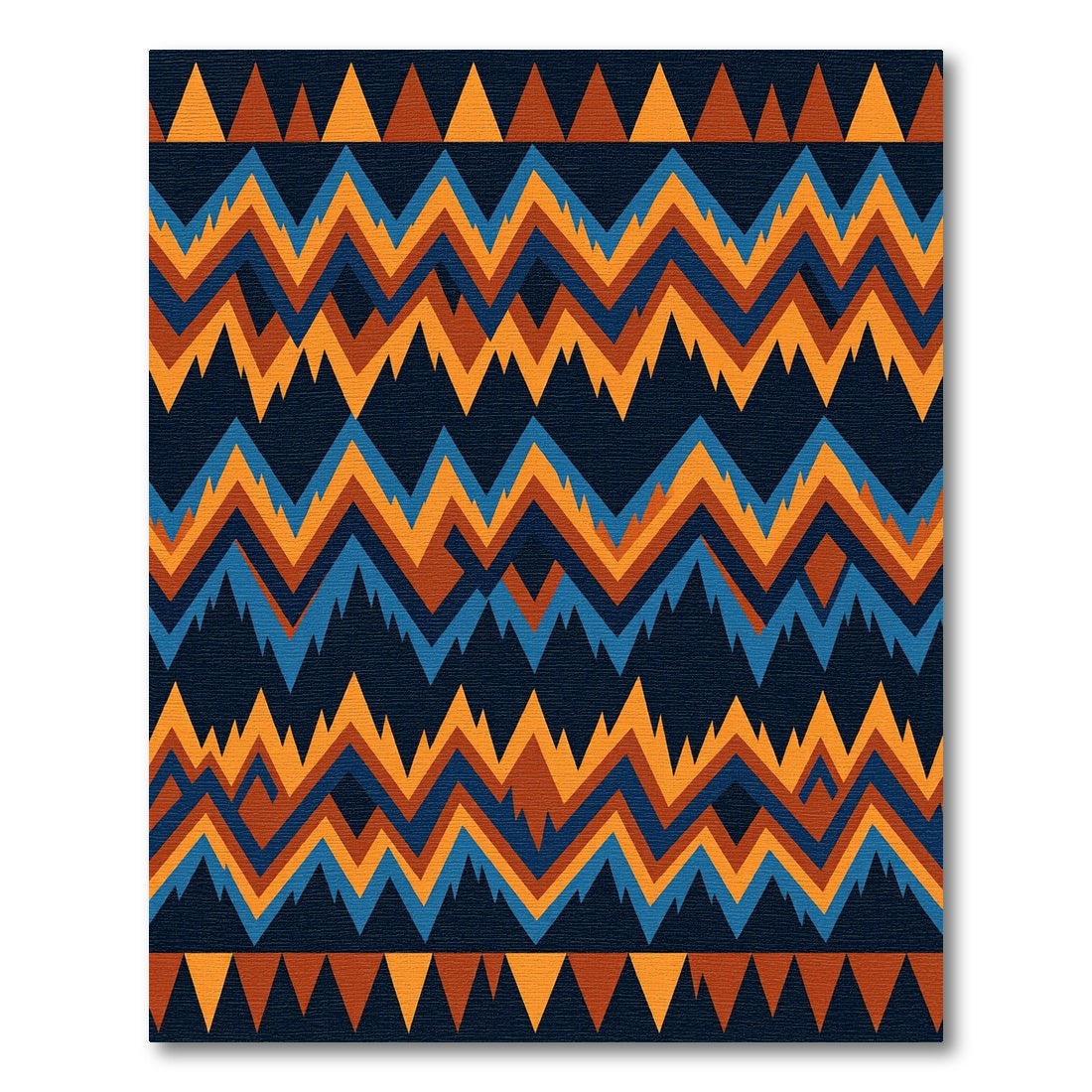 Vibrant Geometric Chevron Earth Tone Area Rug