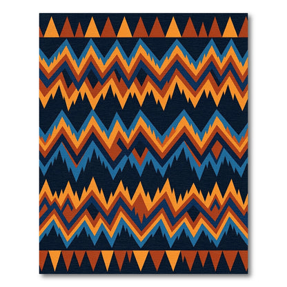 Vibrant Geometric Chevron Earth Tone Area Rug