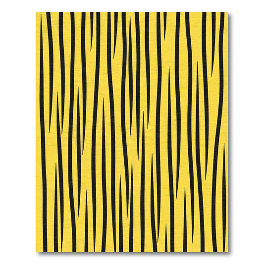 Bold Yellow Black Zebra Stripe Rug