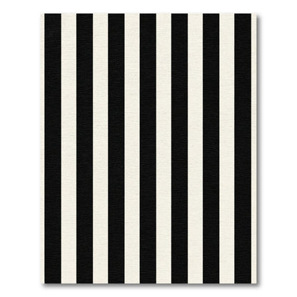 High Contrast Vertical Line Area Rug