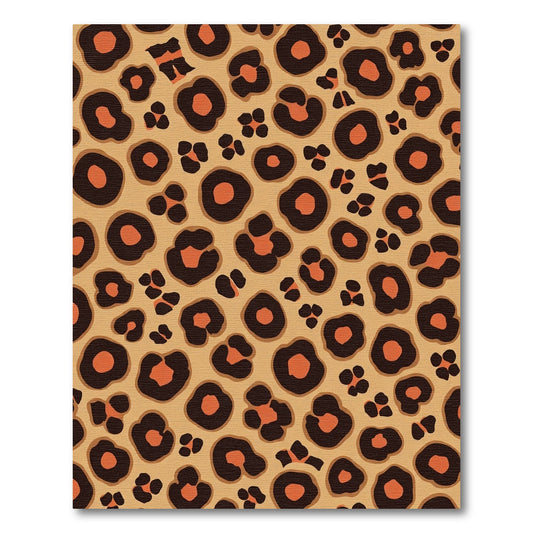 Bold Orange Leopard Spots Rug