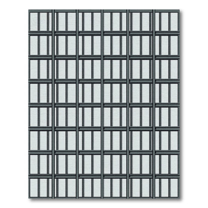 Contemporary Charcoal Grid Linear Structure Rug