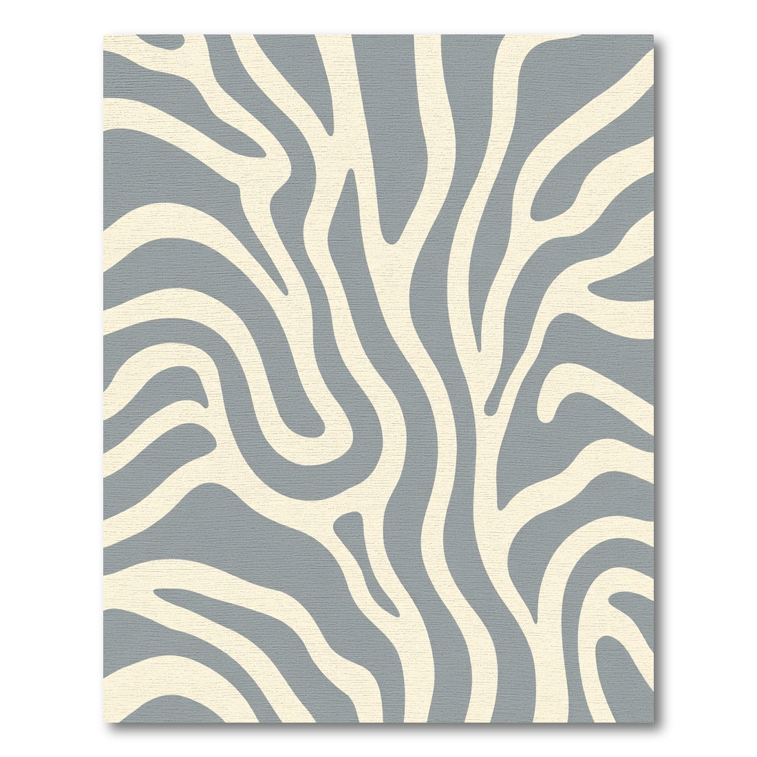 Gray Cream Abstract Animal Stripes Rug