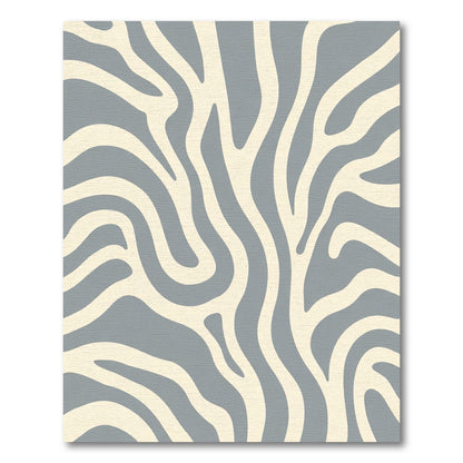 Gray Cream Abstract Animal Stripes Rug