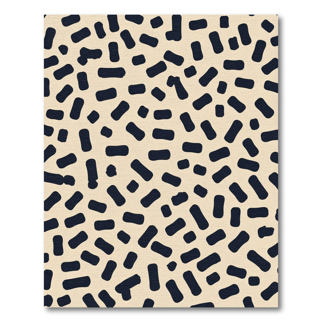 Abstract Navy Bean Field Rug