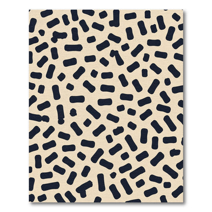 Abstract Navy Bean Field Rug