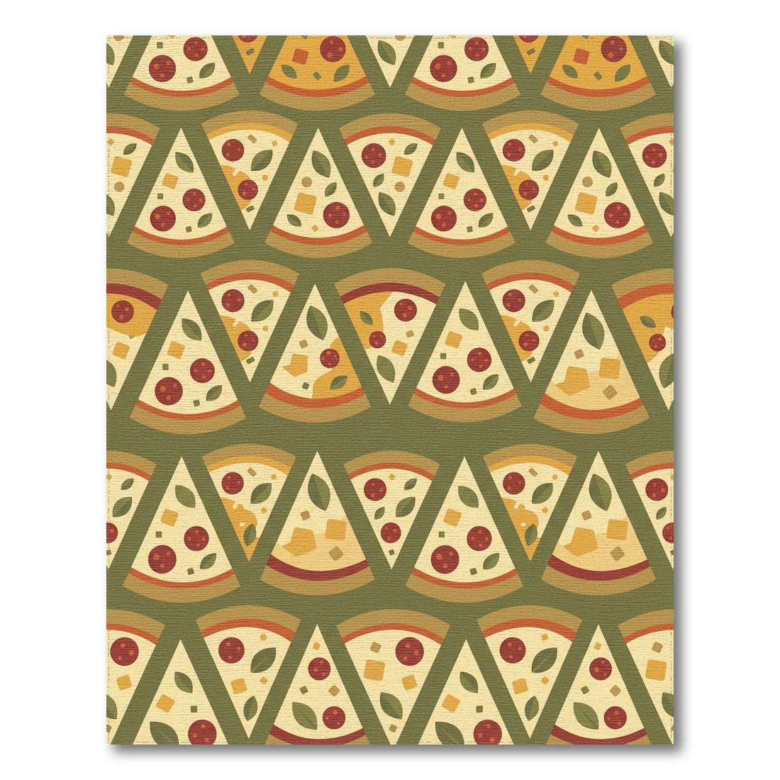 Playful Pepperoni Pizza Slices Rug