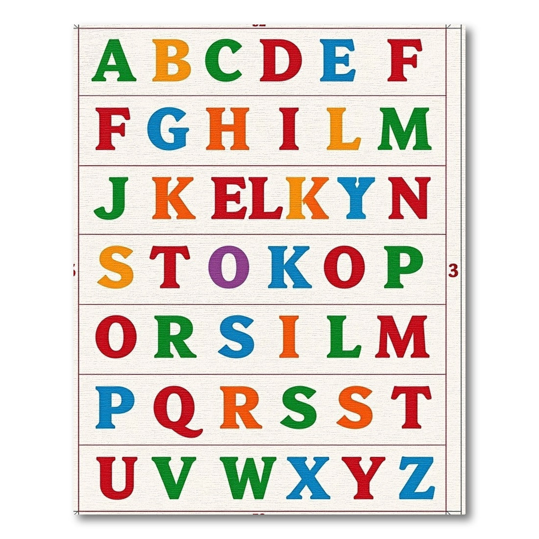 Color Alphabet Blocks Rug