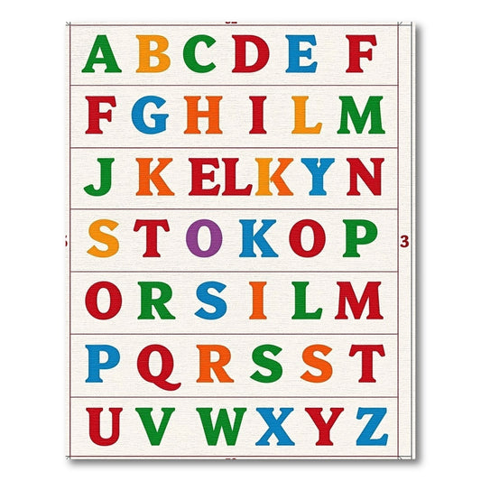 Color Alphabet Blocks Rug