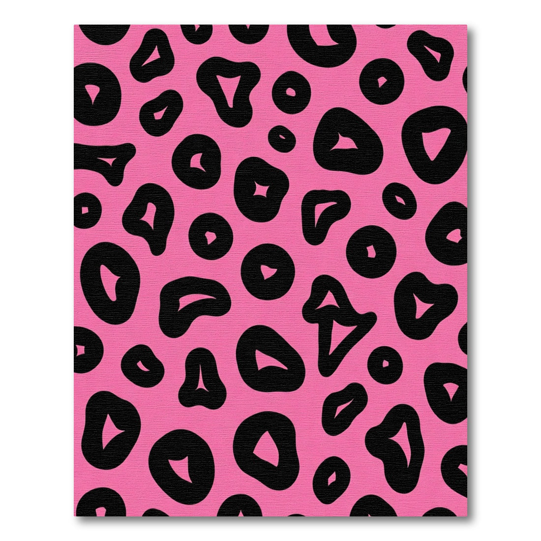 Hot Pink Black Animal Spots Rug