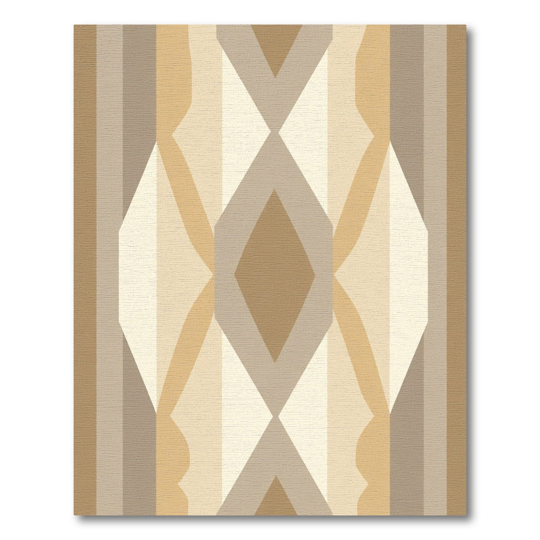 Earthy Geometric Diamond Shape Rug