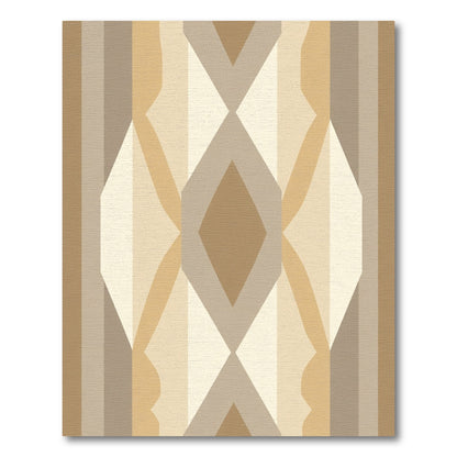 Earthy Geometric Diamond Shape Rug