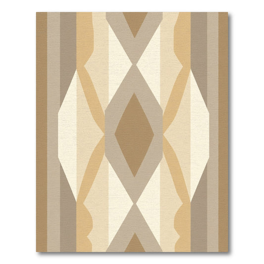 Earthy Geometric Diamond Shape Rug