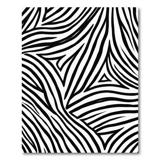 Monochrome Zebra Stripe Swirl Rug