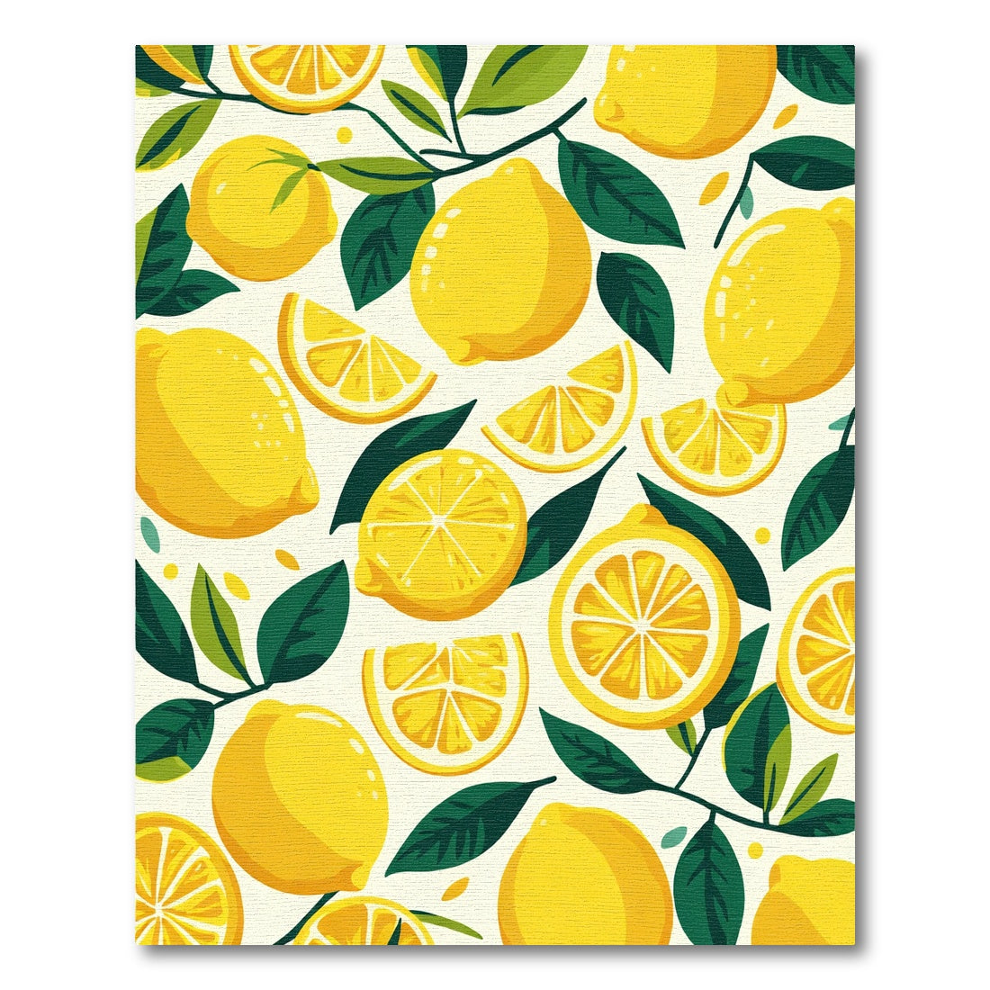 Vibrant Yellow Lemon Citrus Grove Rug