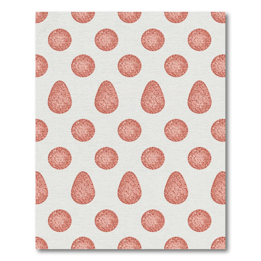 Coral Polka Dot Egg Arrangement Rug