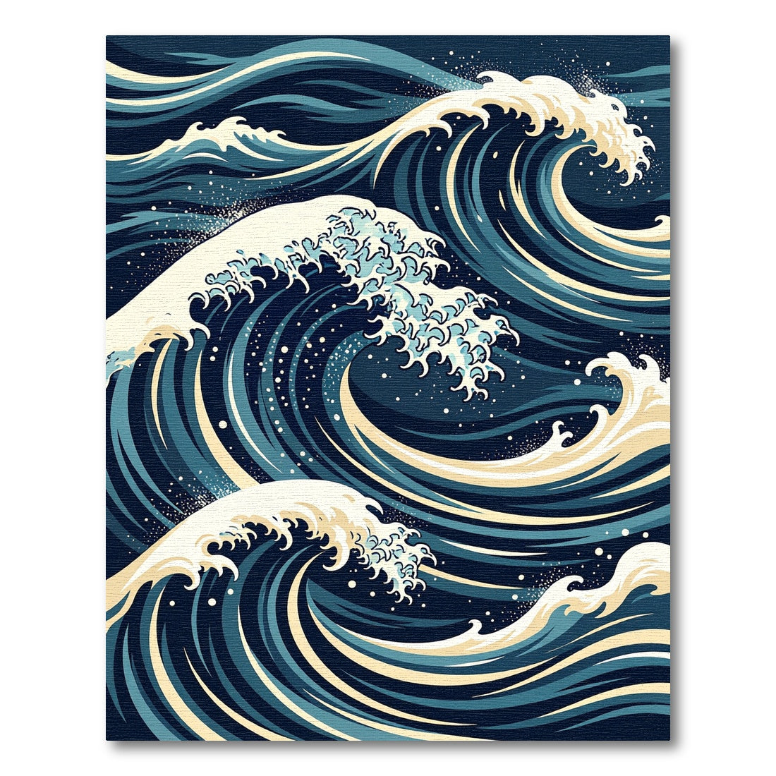 Marine Aqua Coastal Swirling Seas Rug