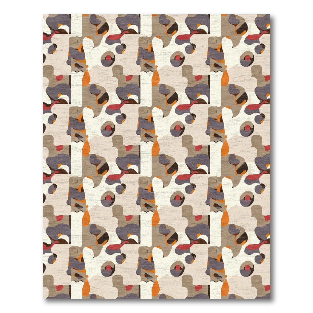 Abstract Patchwork Organic Shapes Rug