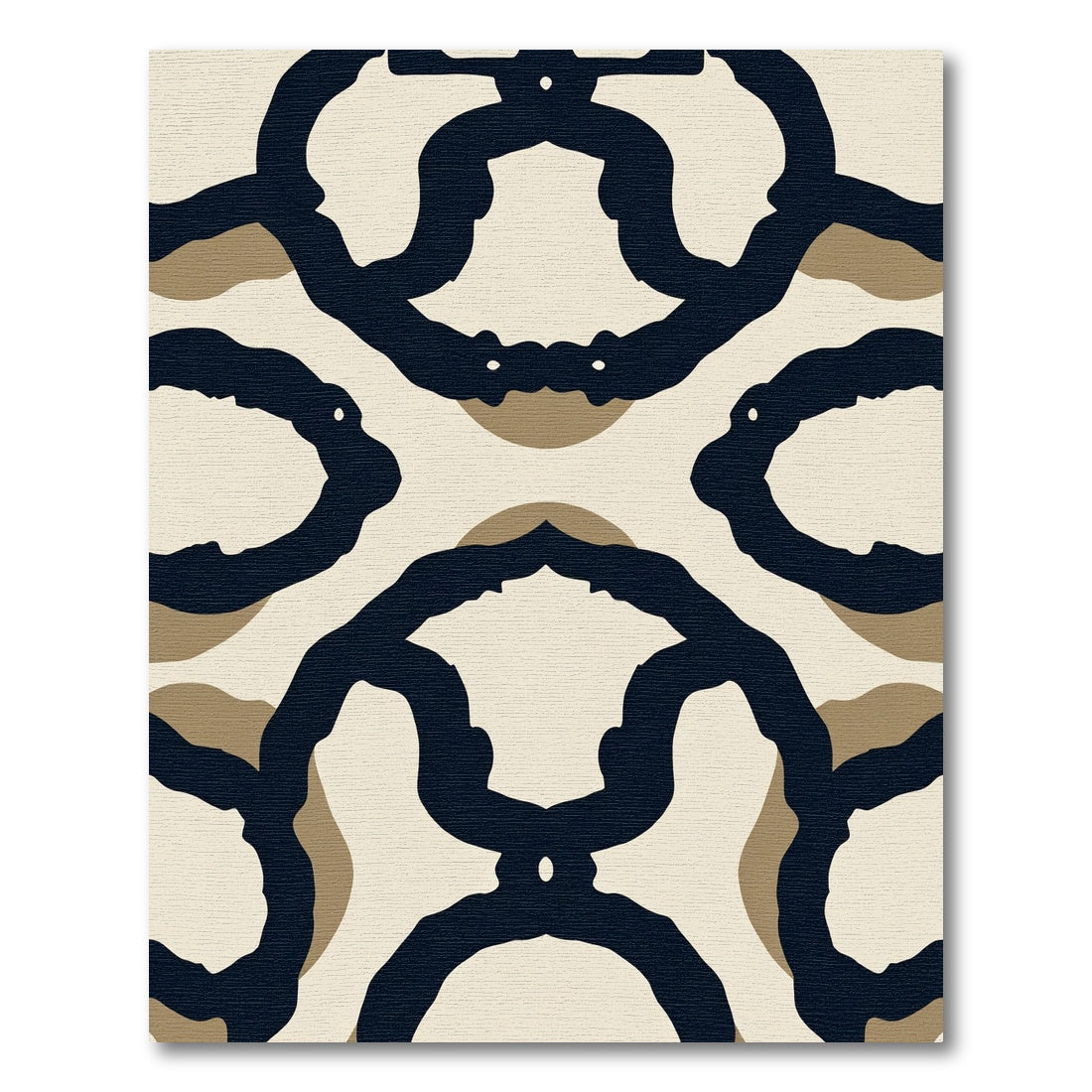 Abstract Organic Chain Link Rug
