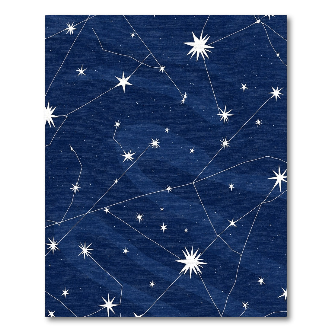 Deep Blue Celestial Starry Night Rug