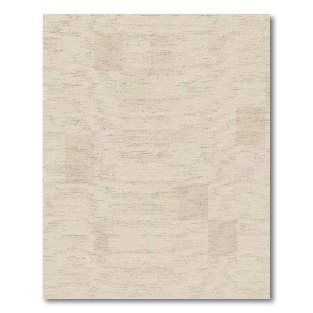 Soft Beige Pixelated Grid Rug