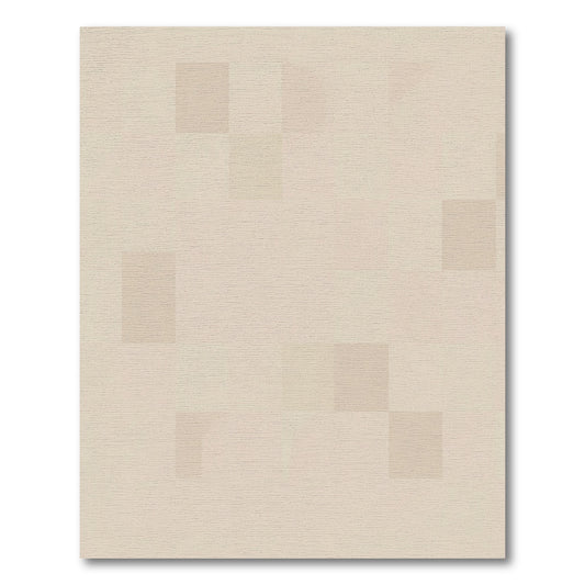 Soft Beige Pixelated Grid Rug