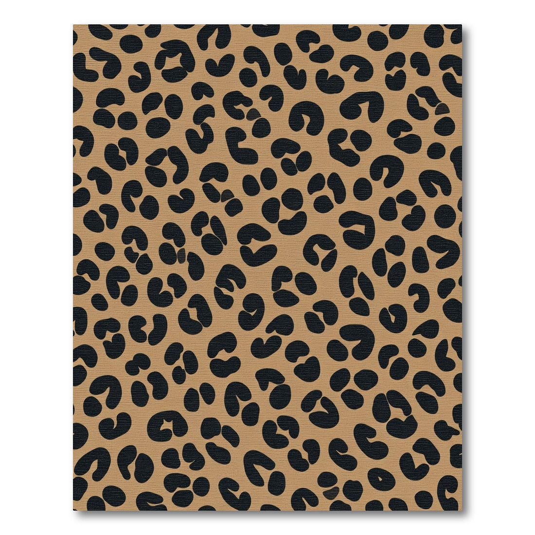 Tan Black Spots Animal Print Rug