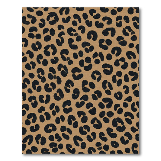 Tan Black Spots Animal Print Rug