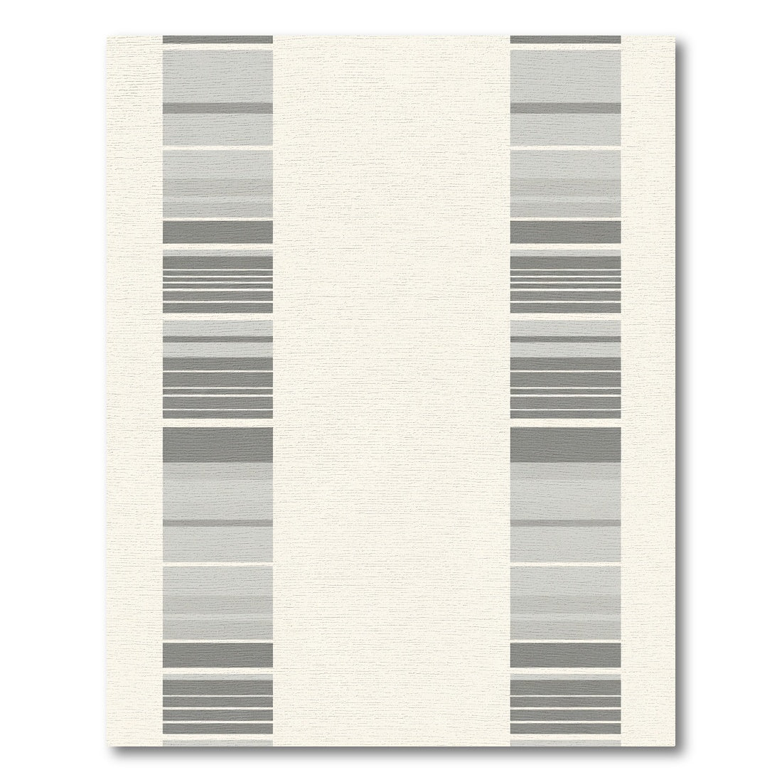Modern Gray Stripe Gradient Composition Rug