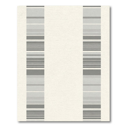 Modern Gray Stripe Gradient Composition Rug