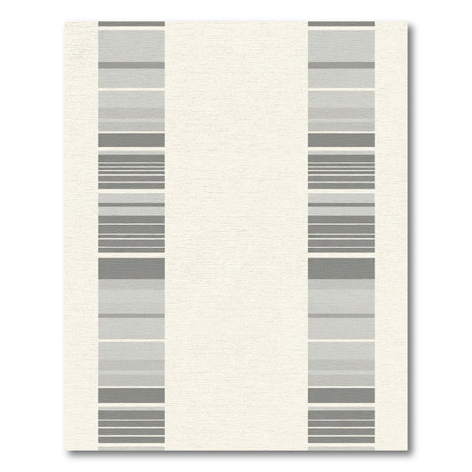 Modern Gray Stripe Gradient Composition Rug