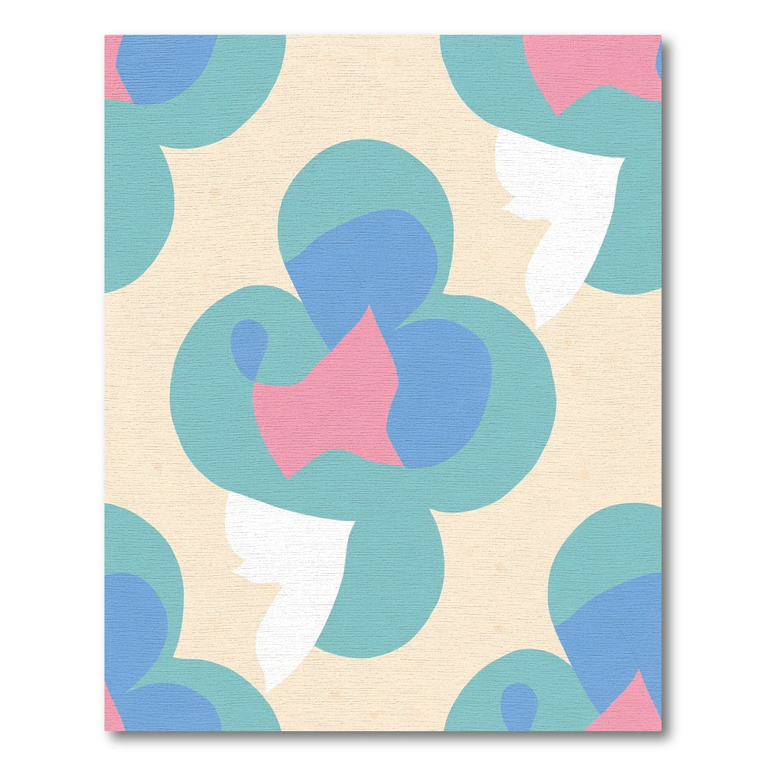 Pastel Organic Abstract Floral Rug