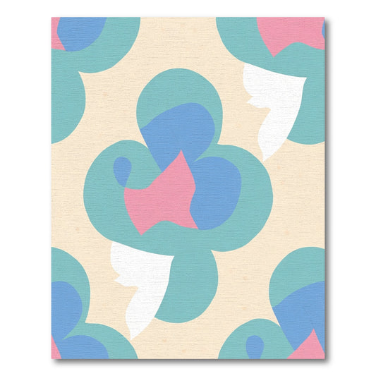 Pastel Organic Abstract Floral Rug