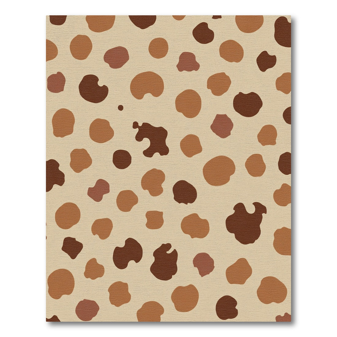 Earthy Brown Speckled Polka Dot Rug