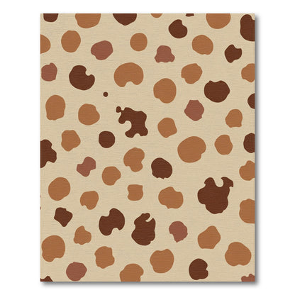Earthy Brown Speckled Polka Dot Rug