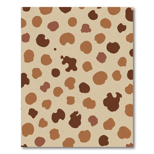 Earthy Brown Speckled Polka Dot Rug