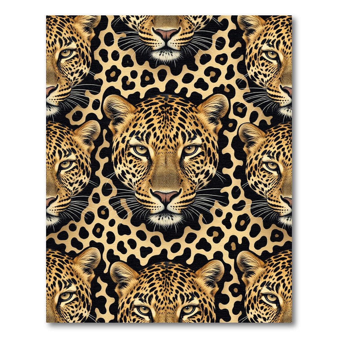 Majestic Leopard Black Gold Spots Rug