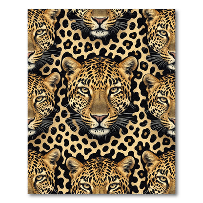 Majestic Leopard Black Gold Spots Rug