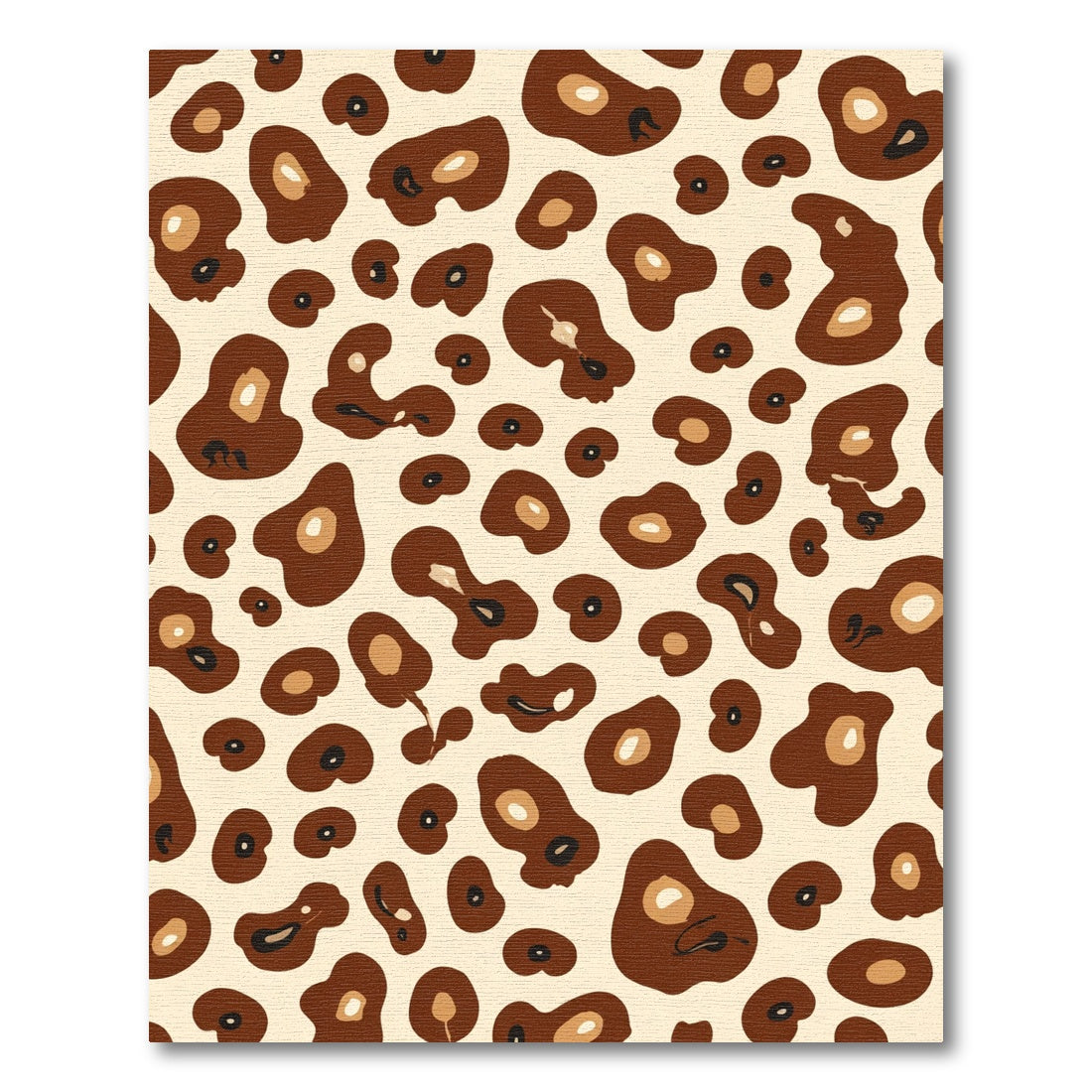 Brown Cream Spotted Leopard Rug