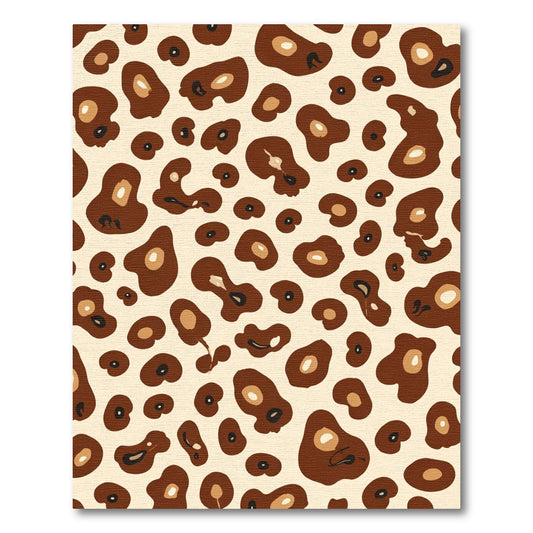 Brown Cream Spotted Leopard Rug
