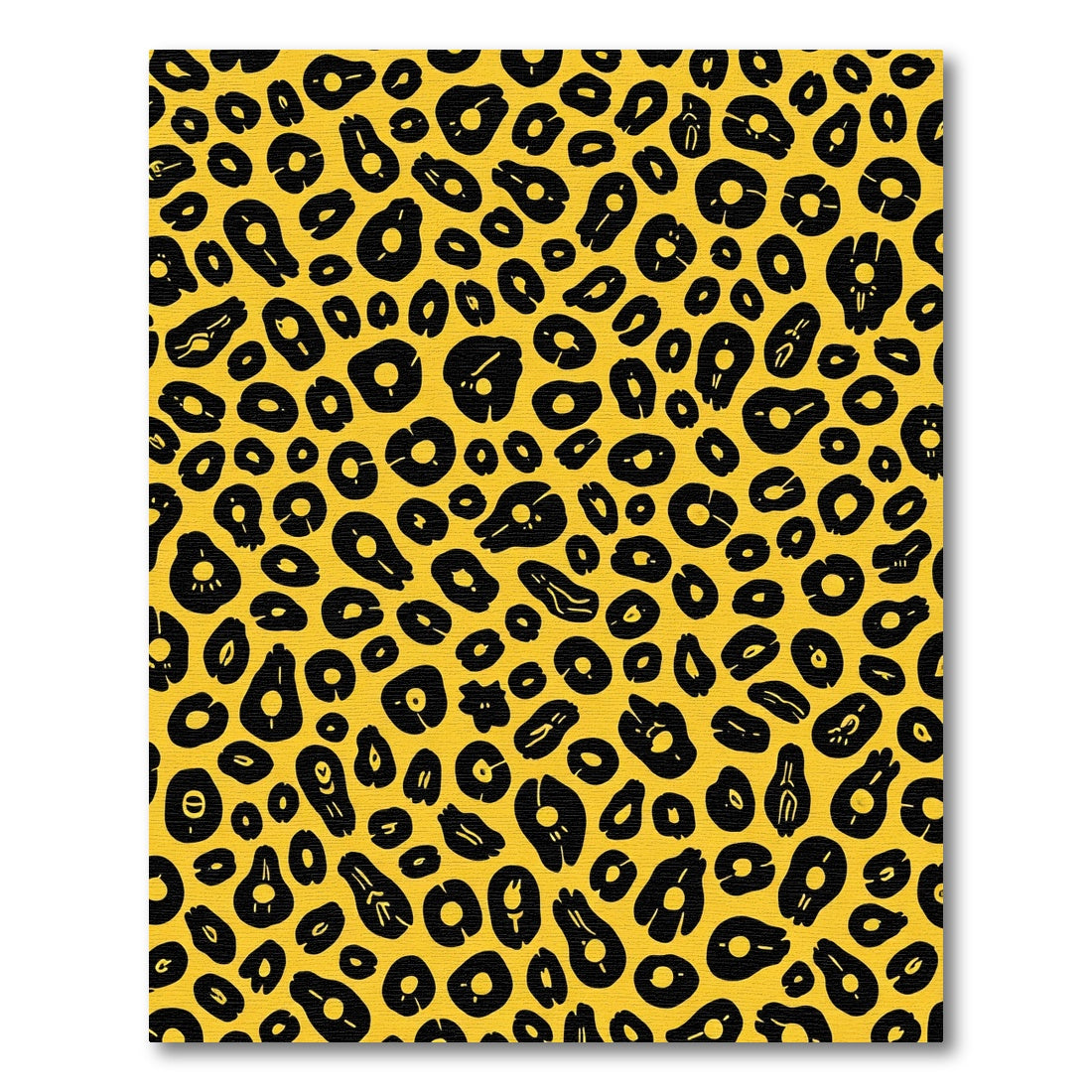 Bold Yellow Black Animal Spot Rug