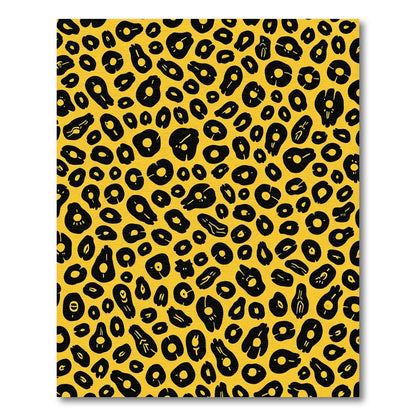Bold Yellow Black Animal Spot Rug