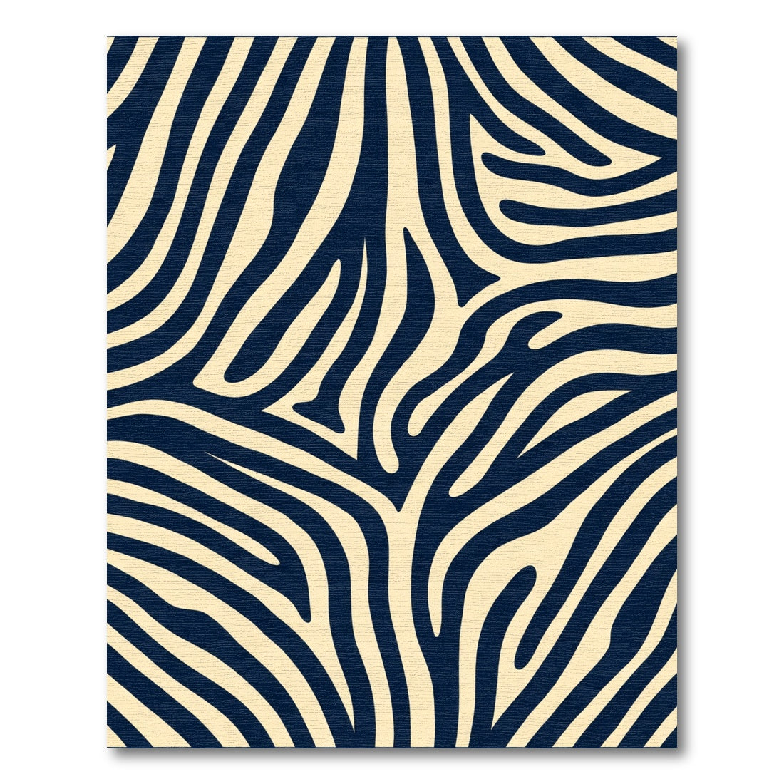 Navy Cream Zebra Stripes Rug