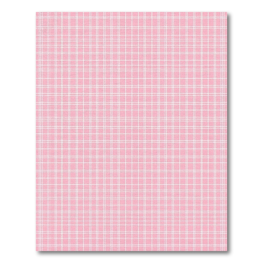 Geometric Pink White Grid Rug