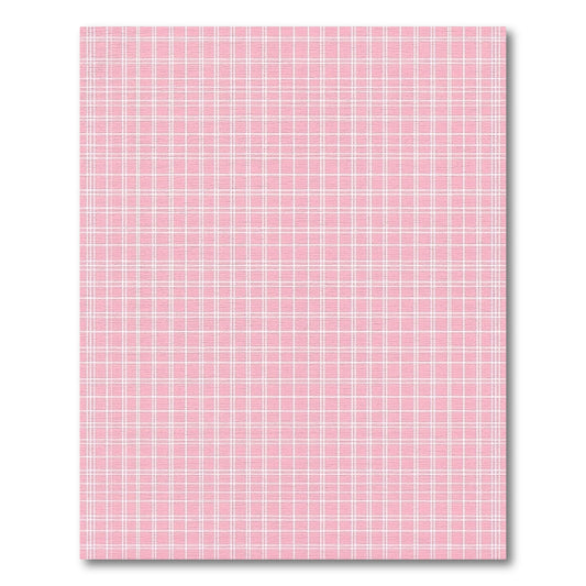 Geometric Pink White Grid Rug
