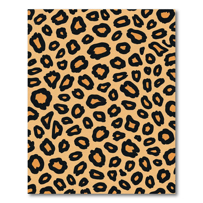 Golden Black Leopard Spots Rug
