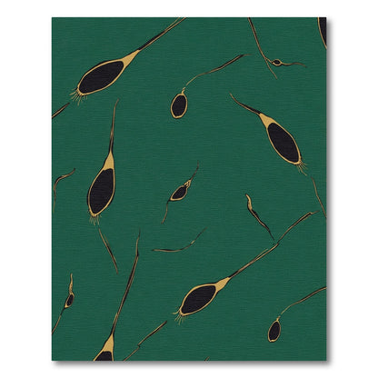 Emerald Green Botanical Spore Rug